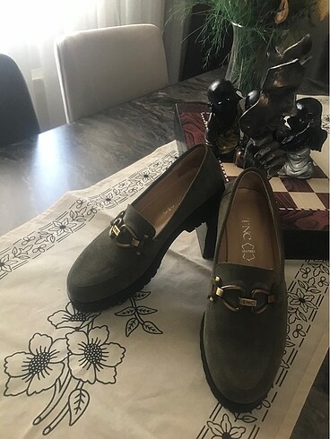 38 Beden yeşil Renk Loafer