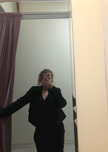 Siyah Kadın Ceket office siren - Görsel 4