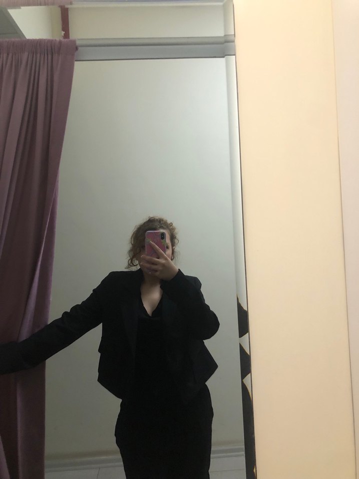 Siyah Kadın Ceket office siren - Görsel 4