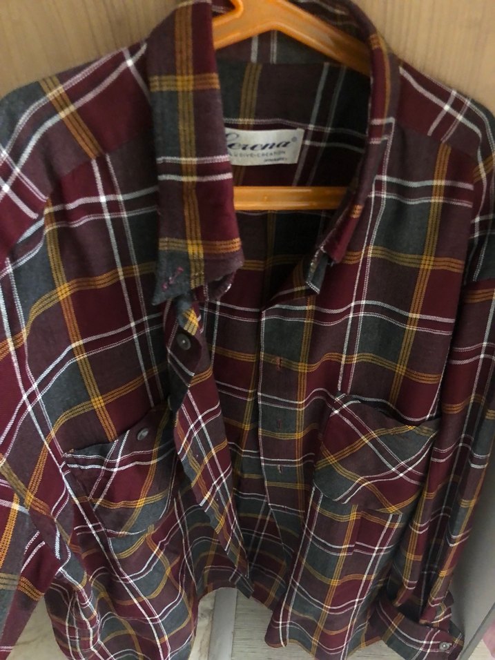 Kareli Vintage Gömlek - Görsel 3