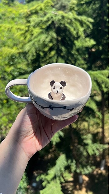 Panda seramik kupa