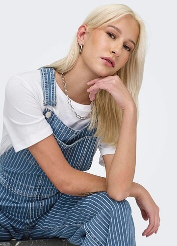 Çizgili salopet  - Görsel 4