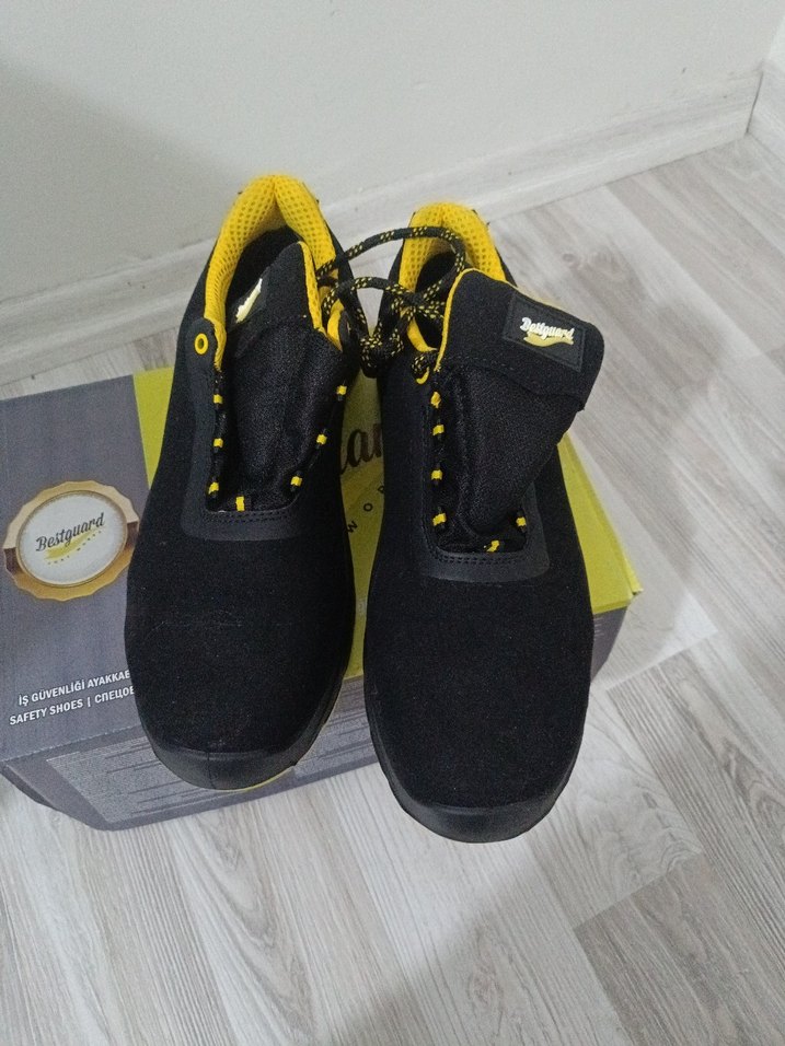 Sarı Siyah Erkek Spor Ayakkabı ucu çelik burunlu - Görsel 2
