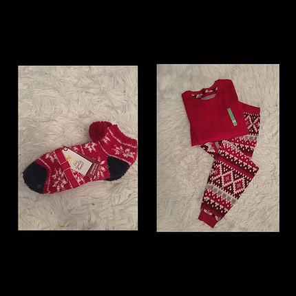 Marks&spencer; pijama takımı+çorap