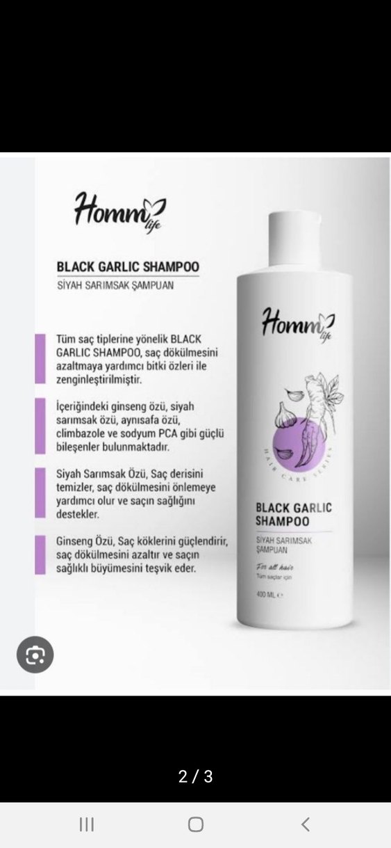 Black Garlic Şampuan - Saç Dökülmesine Karşı - Görsel 2