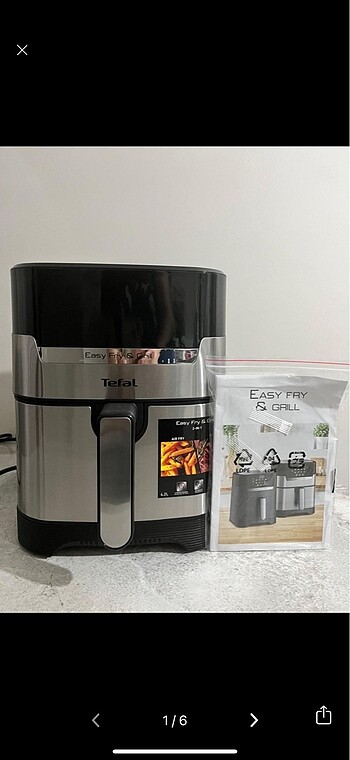 Tefal easy fry & grill 2 kez kullanıldı