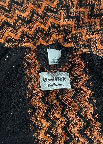 Kahverengi Bohem Desenli Bornoz - Görsel 2