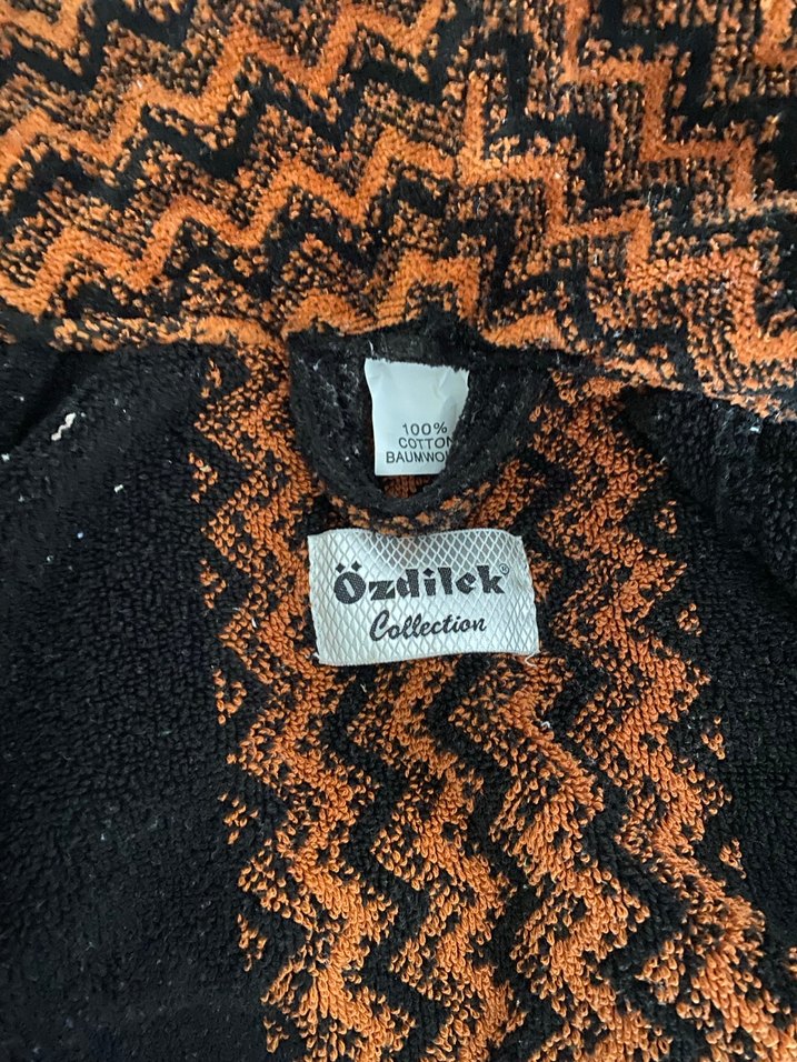 Kahverengi Bohem Desenli Bornoz - Görsel 2