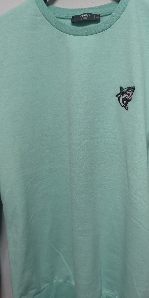 Koton Turkuaz Kadın Sweatshirt Uzun Kollu - Görsel 3