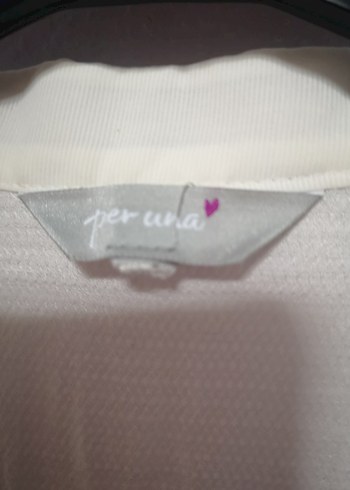 Düğmeli Beyaz Kadın V Yaka Gömlek - Görsel 5