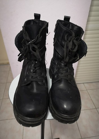 Kadın Siyah kamuflaj Bot - Görsel 4
