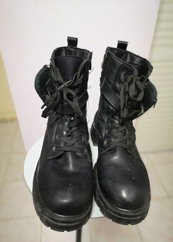 Kadın Siyah kamuflaj Bot - Görsel 5