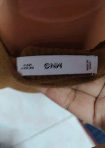 Mango Kahverengi V Yaka Kemerli Triko Elbise - Görsel 5