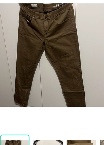 Gap Haki Slim Fit Pantolon