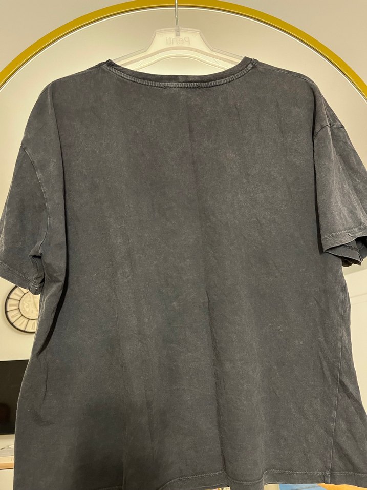 Addax Bohem Gri Baskılı Kadın Tişört - Görsel 4