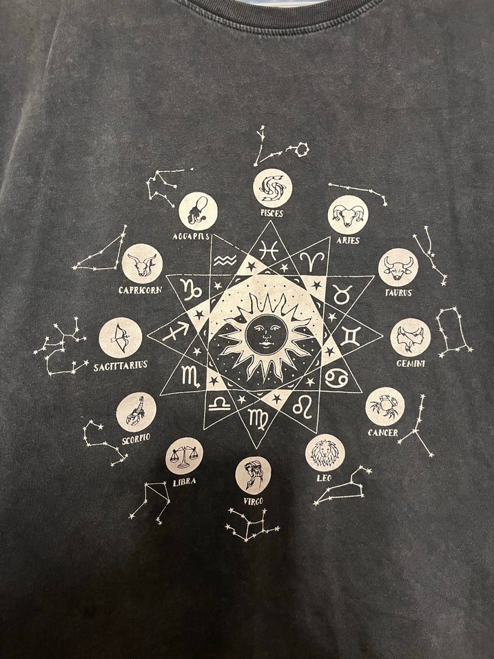 Addax Bohem Gri Baskılı Kadın Tişört - Görsel 3