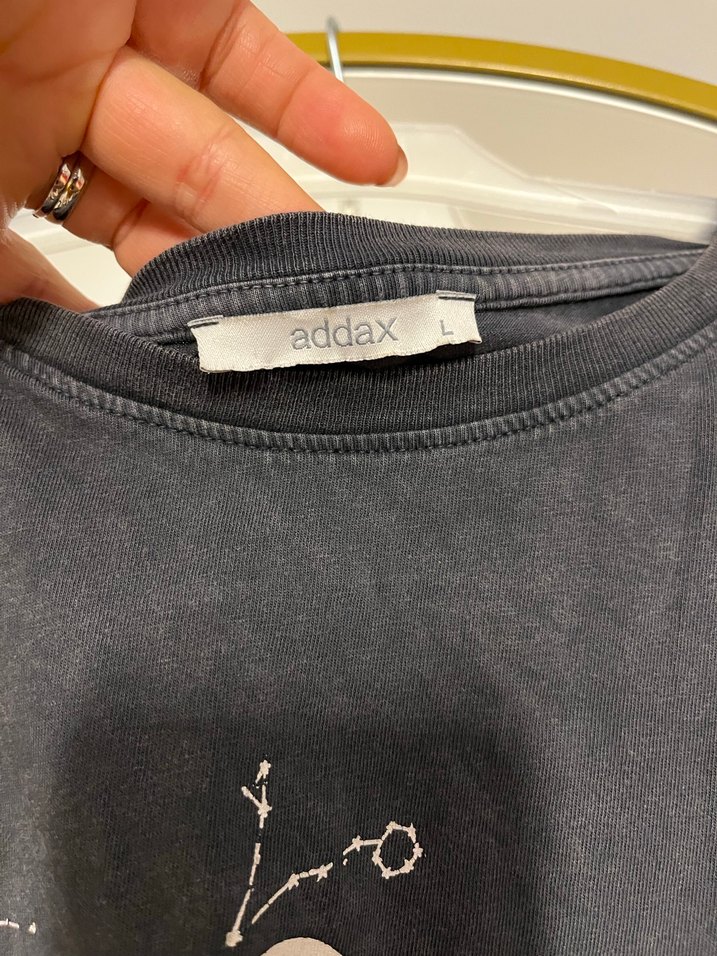 Addax Bohem Gri Baskılı Kadın Tişört - Görsel 2