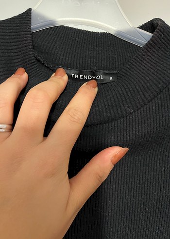 Trendyol triko Siyah Mini Elbise - Görsel 2