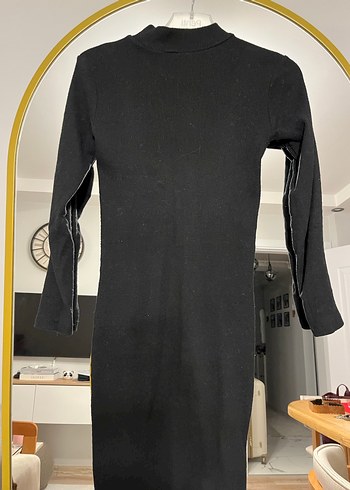 Trendyol triko Siyah Mini Elbise - Görsel 3