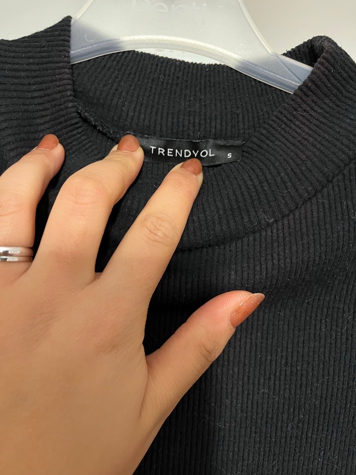 Trendyol triko Siyah Mini Elbise - Görsel 2