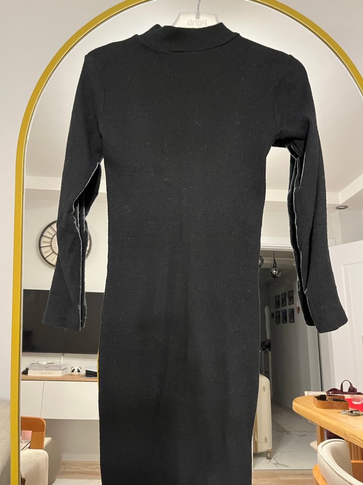 Trendyol triko Siyah Mini Elbise - Görsel 3