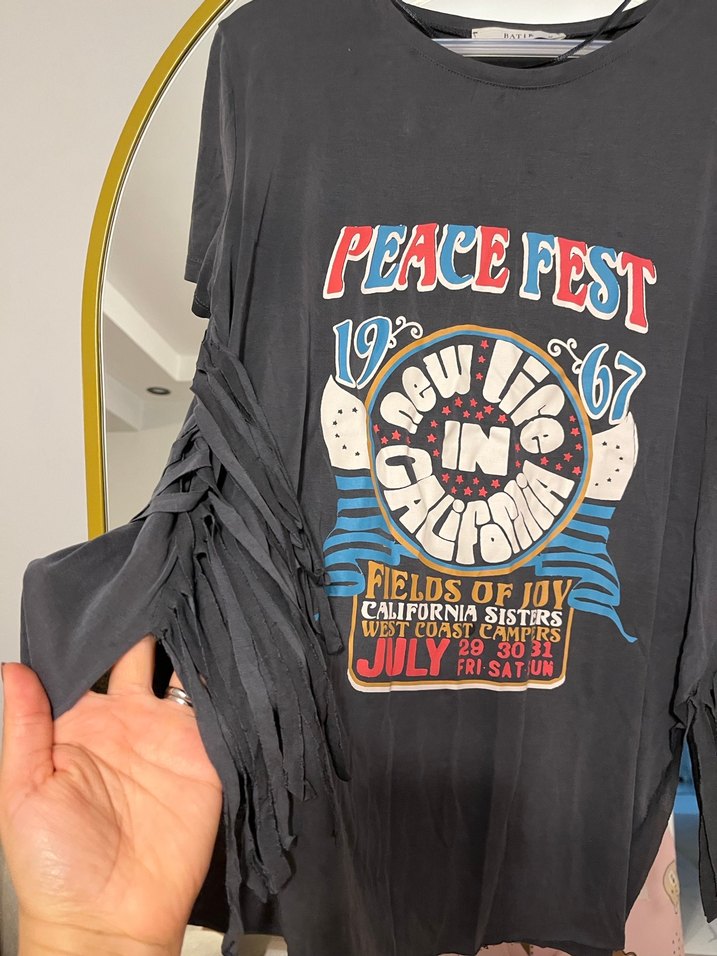 Rock Punk Baskılı Kadın Tişört - Görsel 2