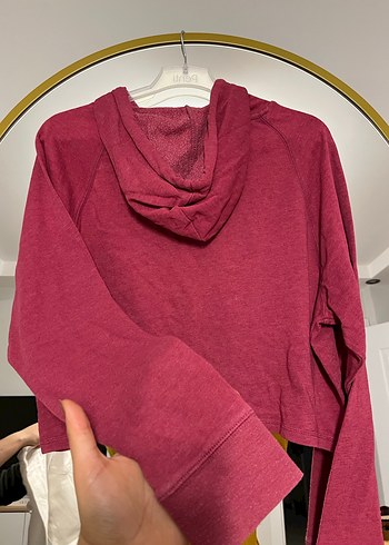 FuşyaKapüşonlu Kadın Sweatshirt - Görsel 5