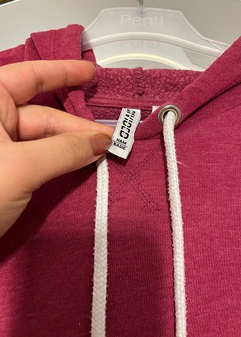 FuşyaKapüşonlu Kadın Sweatshirt - Görsel 2