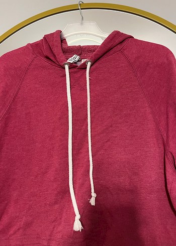 FuşyaKapüşonlu Kadın Sweatshirt - Görsel 4