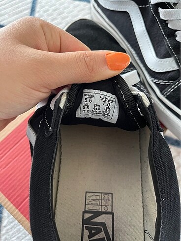 44 Beden siyah Renk Erkek Vans Ayakkabı