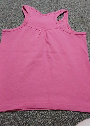 Kız Çocuk Pembe Volanlı Kolsuz Atlet - Görsel 3