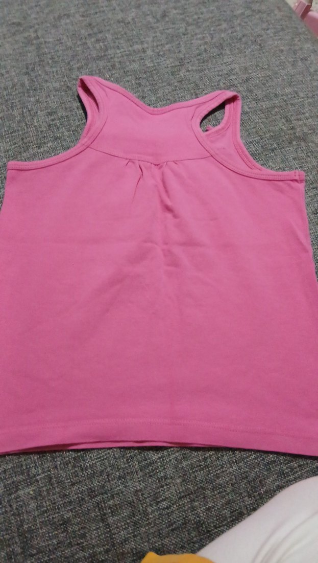 Kız Çocuk Pembe Volanlı Kolsuz Atlet - Görsel 3