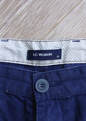 Lacivert Rahat Kesim Kısa Pamuk Şort - Görsel 2