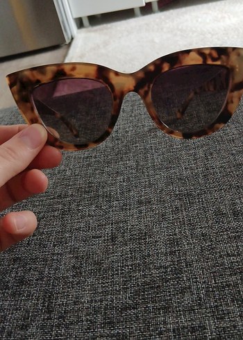 Kadın Kahverengi Retro Kedi Gözü Gözlük - Görsel 2