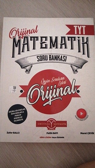ORİJİNAL YAYINLARI TYT MATEMATİK SORU BANKASI 