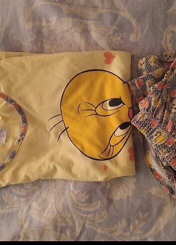 Diğer Tweety Sıfır Kol Pijama Takımı