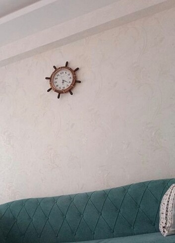 Antik eski Ahşap Gemi Dümeni Saat
