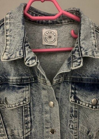 Gri Kemerli Denim Midi Elbise - Görsel 3