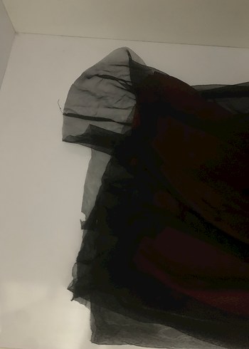 Bordo Siyah Uzun Gotik Abiye Elbise - Görsel 5