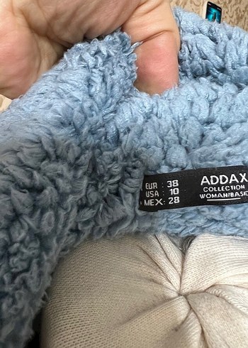 Mavi Suni Kürklü Midi Kadın Kaban - Görsel 6