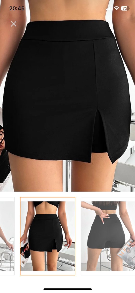 Siyah Mini Etek şortlu - Görsel 2