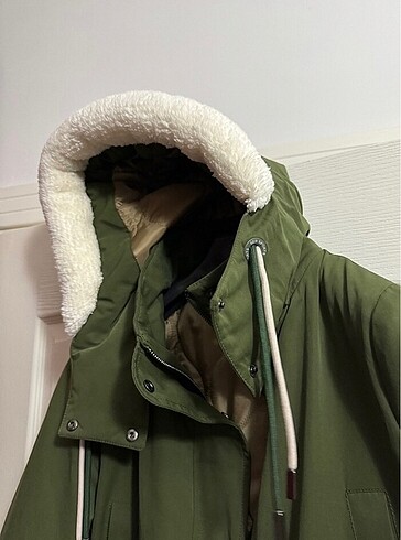 Haki yeşili mont kaban - Görsel 2
