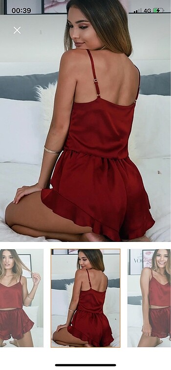 Trendyol & Milla Saten şortlu pijama takımı