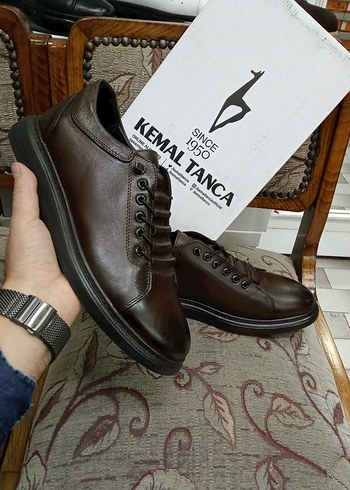Kemal Tanca Kahverengi Deri Bağcıklı Erkek Ayakkabı