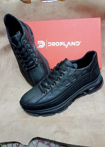 Siyah Yılan Desenli Bağcıklı Erkek Spor Ayakkabı - Görsel 4