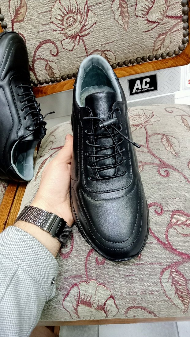 Siyah Bağcıklı Erkek Günlük Spor Ayakkabı - Görsel 2