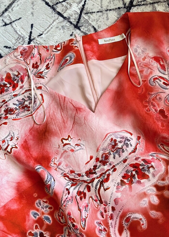 NARAMAXX KIRMIZI KADIN ELBİSE - Görsel 3