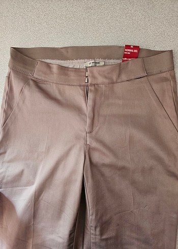 Bej Kadın Kumaş Pantolon Midi Boy