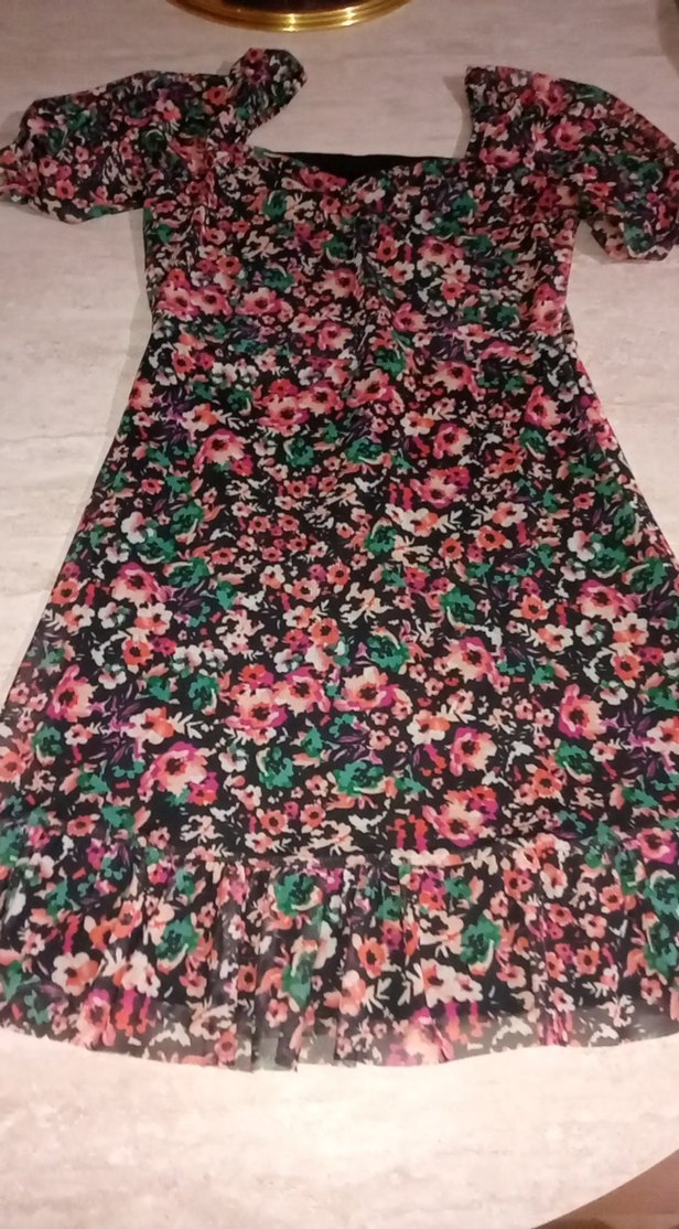 Çiçek Desenli Uzun Bohem Elbise - Görsel 2