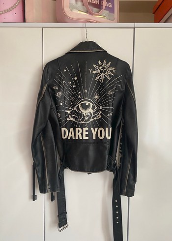 Pull and Bear Punk Gotik Deri Ceket